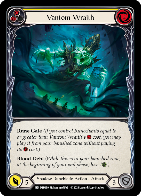 Vantom Wraith (Yellow) [DTD159] (Dusk Till Dawn)  Rainbow Foil | Good Games Morley