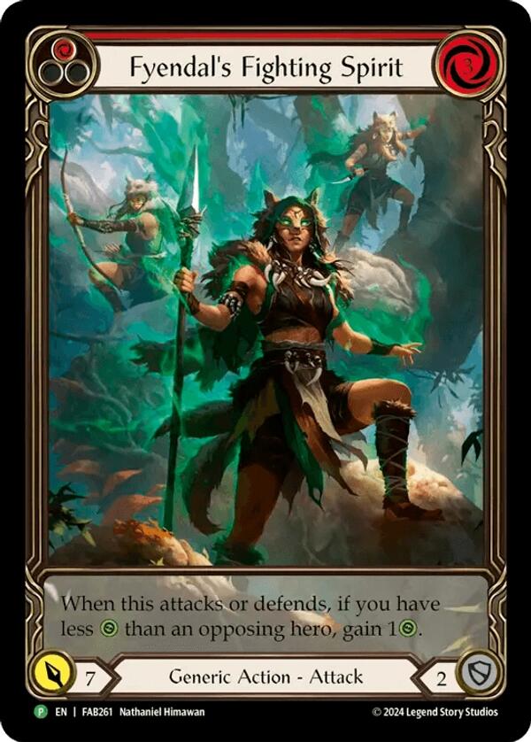 Fyendal's Fighting Spirit (Red) [FAB261] (Promo)  Rainbow Foil | Good Games Morley