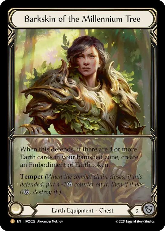 Barkskin of the Millennium Tree (Extended Art) [ROS028] (Rosetta)  Cold Foil | Good Games Morley