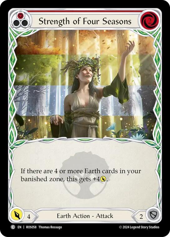 Strength of Four Seasons (Red) [ROS058] (Rosetta)  Rainbow Foil | Good Games Morley