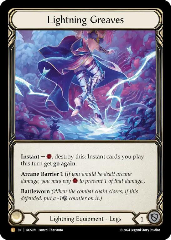 Lightning Greaves [ROS071] (Rosetta)  Cold Foil | Good Games Morley