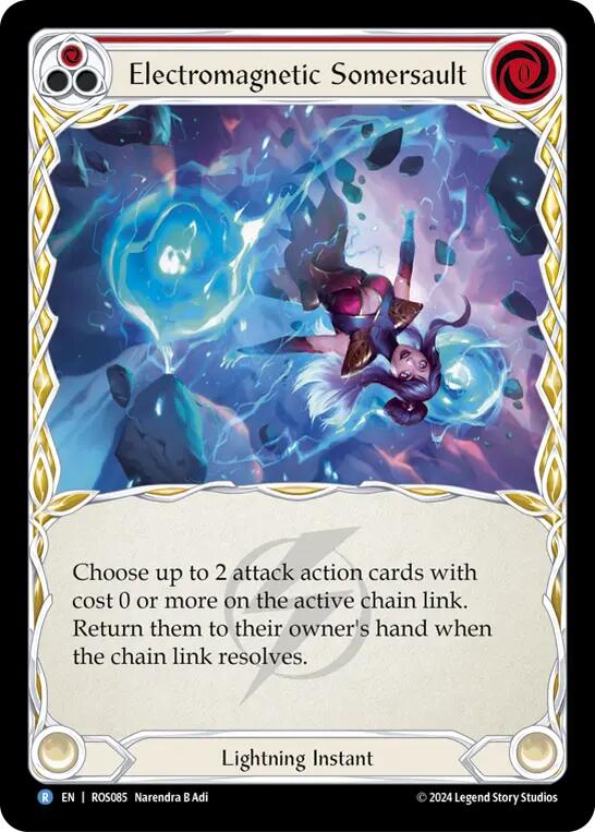 Electromagnetic Somersault (Red) [ROS085] (Rosetta)  Rainbow Foil | Good Games Morley