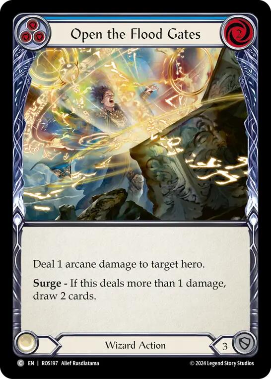 Open the Flood Gates (Blue) [ROS197] (Rosetta)  Rainbow Foil | Good Games Morley