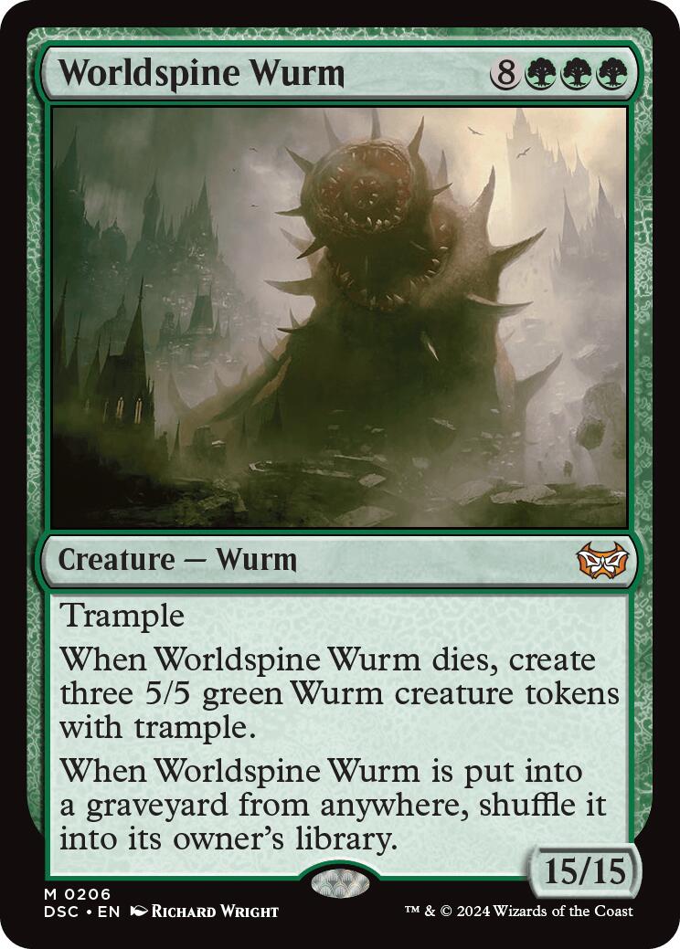 Worldspine Wurm [Duskmourn: House of Horror Commander] | Good Games Morley