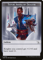 Treasure (21) // Teferi Akosa of Zhalfir Emblem Double-Sided Token [March of the Machine Tokens] | Good Games Morley