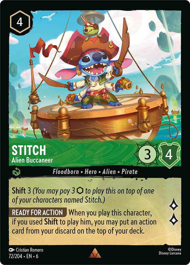 Stitch - Alien Buccaneer (72/204) [Azurite Sea] | Good Games Morley