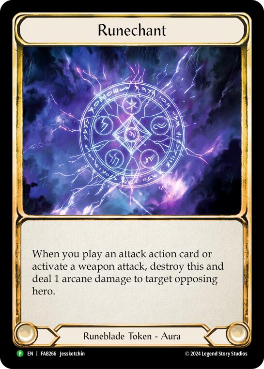 Runechant (Lightning) [FAB266] (Promo)  Rainbow Foil | Good Games Morley