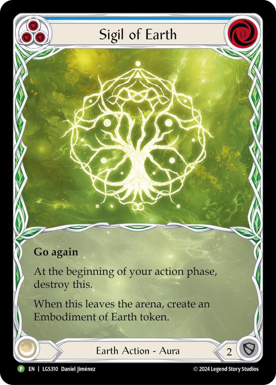 Sigil of Earth (Extended Art) [LGS310] (Promo)  Rainbow Foil | Good Games Morley