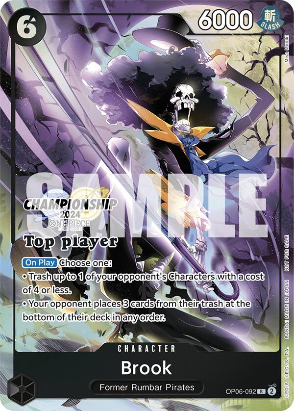 Brook (Championship 2024 Top Player Pack) [One Piece Promotion Cards] | Good Games Morley