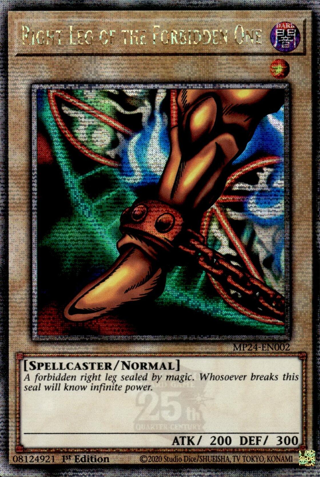 Right Leg of the Forbidden One [MP24-EN002] Quarter Century Secret Rare | Good Games Morley