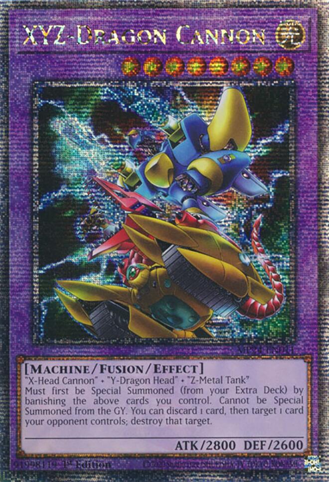 XYZ-Dragon Cannon (Alternate Art) [MP24-EN011] Quarter Century Secret Rare | Good Games Morley