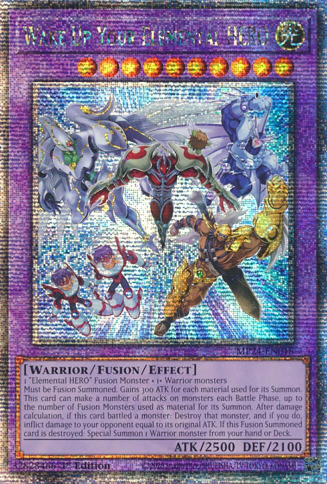 Wake Up Your Elemental HERO [MP24-EN018] Quarter Century Secret Rare | Good Games Morley