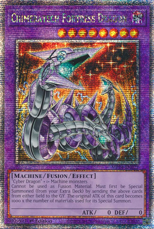 Chimeratech Fortress Dragon [MP24-EN022] Quarter Century Secret Rare | Good Games Morley