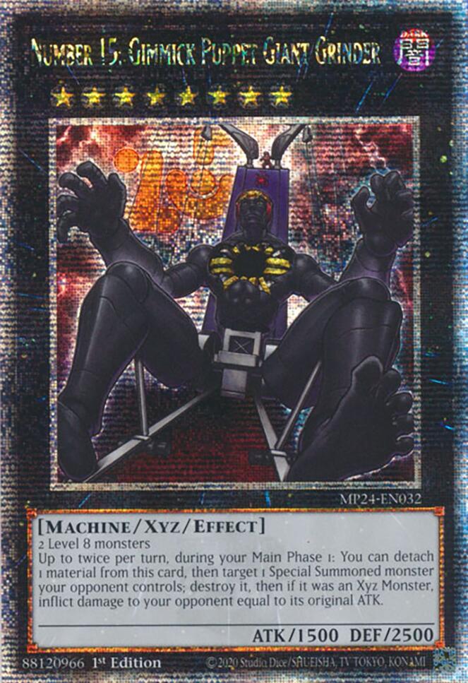 Number 15: Gimmick Puppet Giant Grinder [MP24-EN032] Quarter Century Secret Rare | Good Games Morley