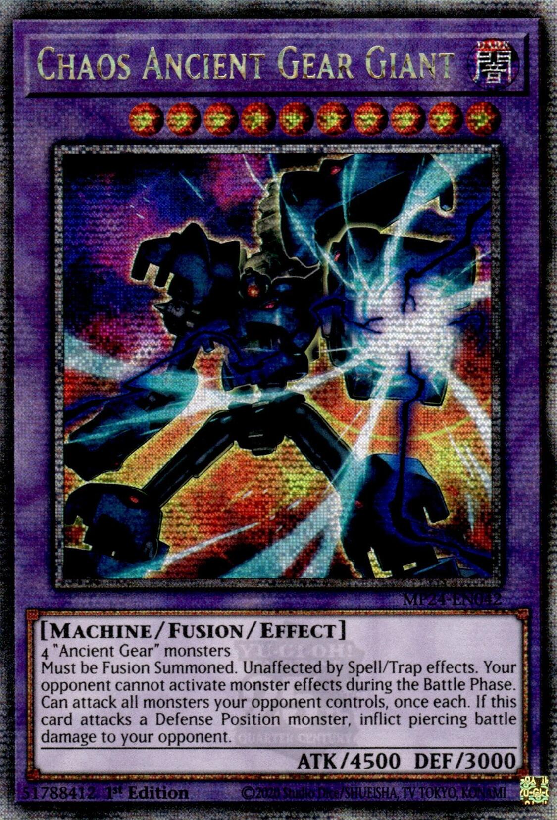 Chaos Ancient Gear Giant [MP24-EN042] Quarter Century Secret Rare | Good Games Morley