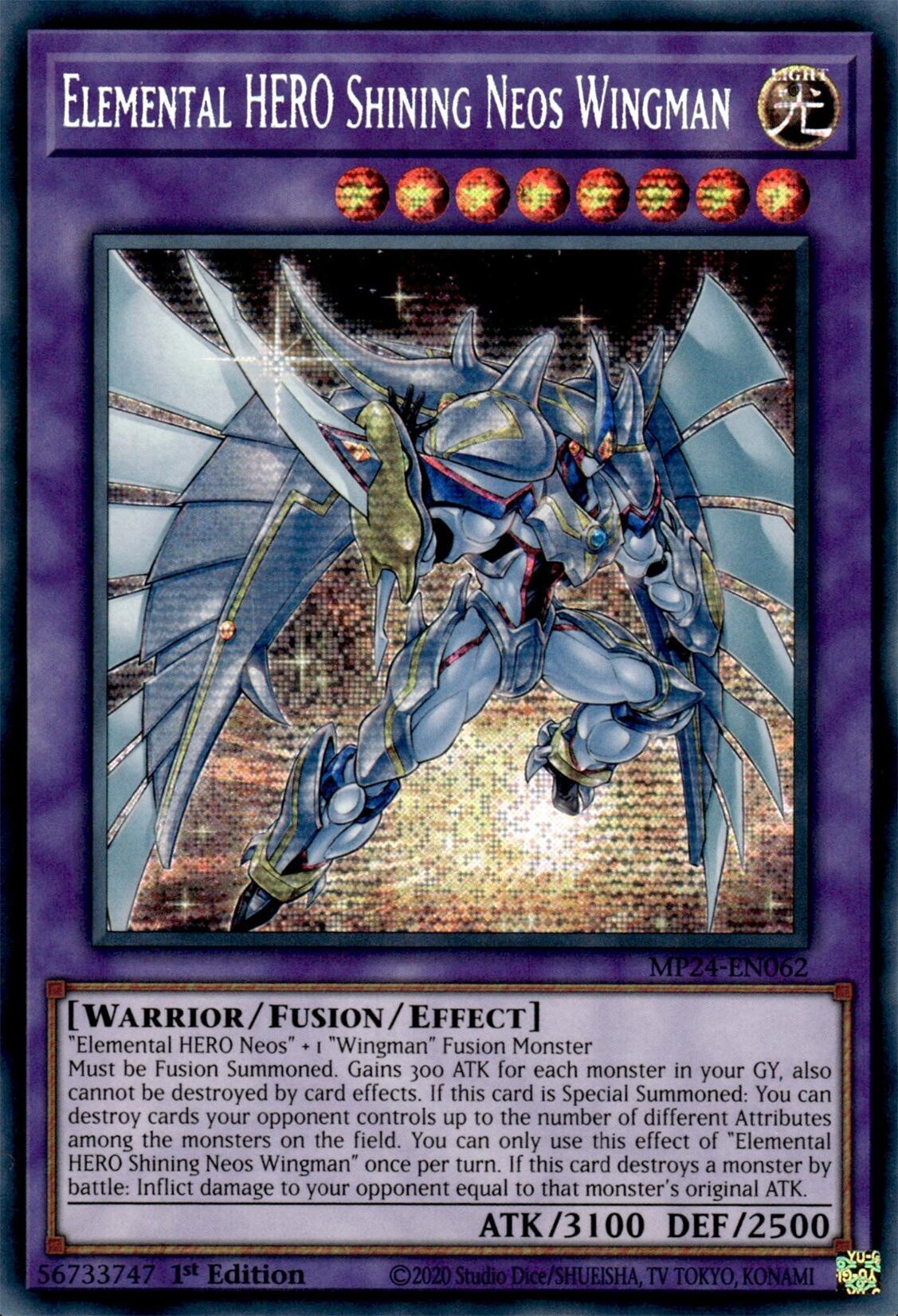 Elemental HERO Shining Neos Wingman [MP24-EN062] Prismatic Secret Rare | Good Games Morley