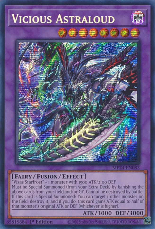 Vicious Astraloud [MP24-EN083] Prismatic Secret Rare | Good Games Morley