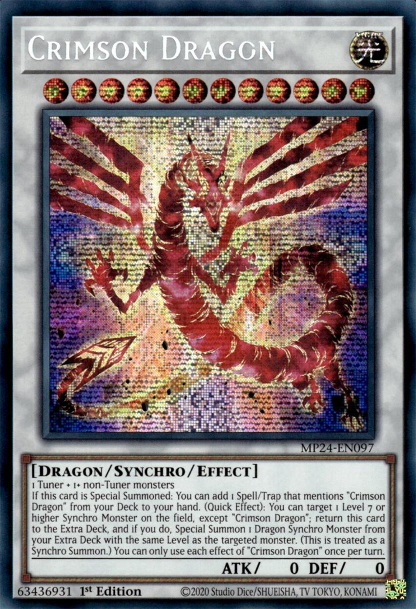 Crimson Dragon (card) [MP24-EN097] Prismatic Secret Rare | Good Games Morley