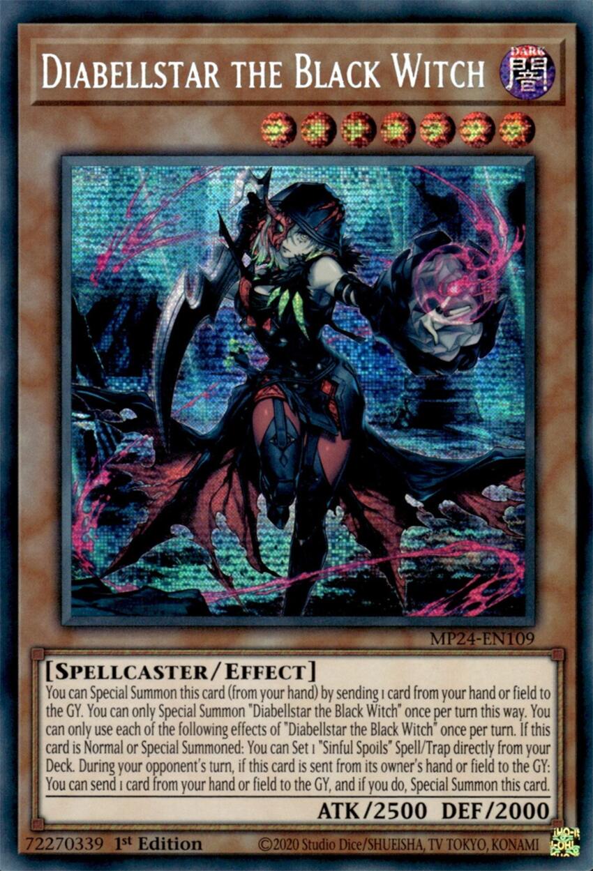 Diabellstar the Black Witch [MP24-EN109] Prismatic Secret Rare | Good Games Morley