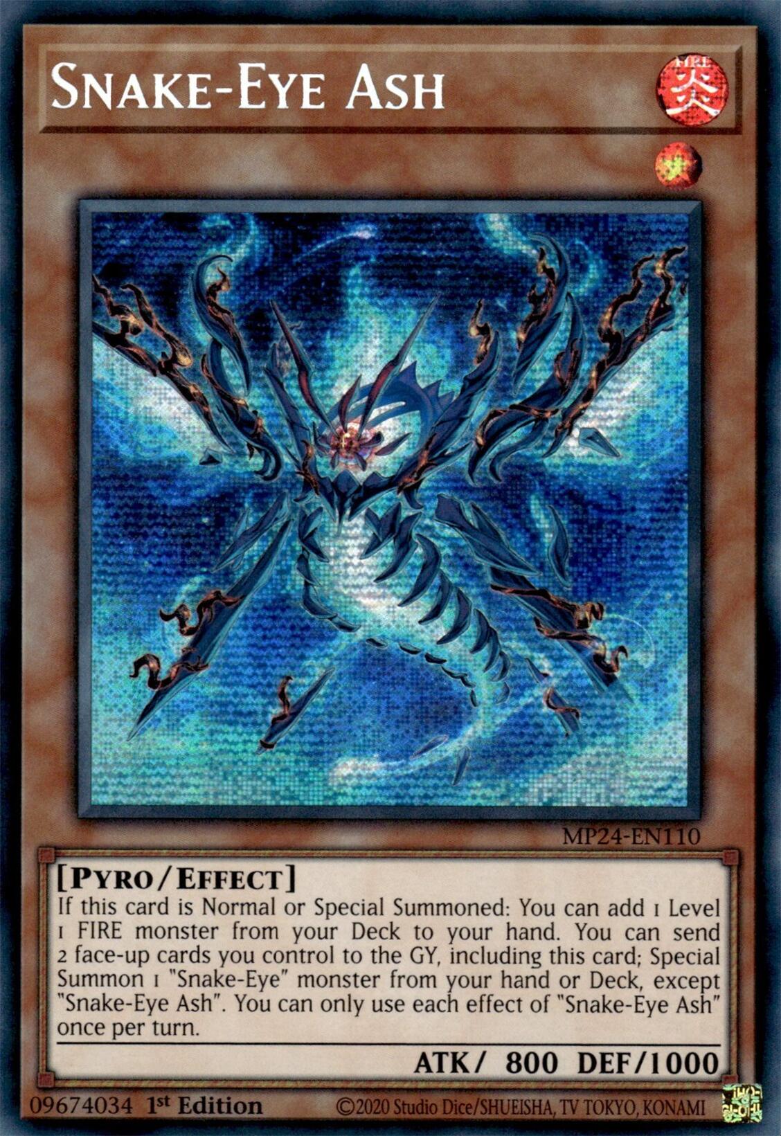 Snake-Eye Ash [MP24-EN110] Prismatic Secret Rare | Good Games Morley