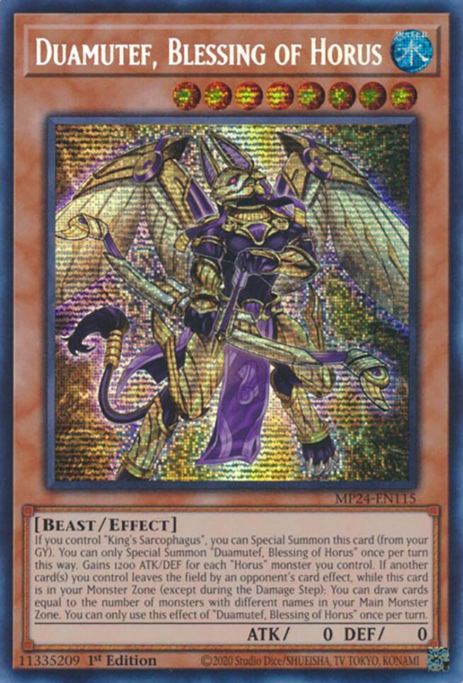 Duamutef, Blessing of Horus [MP24-EN115] Prismatic Secret Rare | Good Games Morley