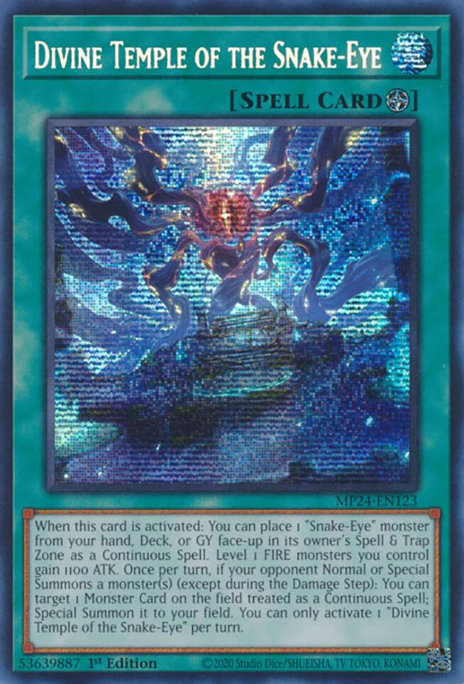 Divine Temple of the Snake-Eye [MP24-EN123] Prismatic Secret Rare | Good Games Morley