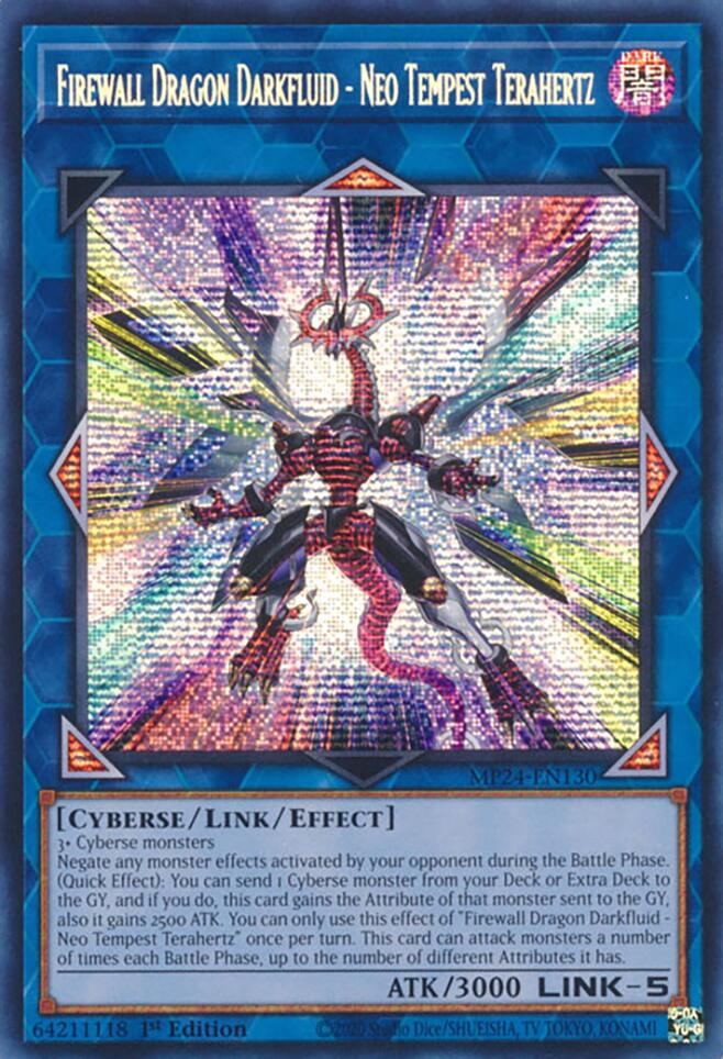 Firewall Dragon Darkfluid - Neo Tempest Terahertz [MP24-EN130] Prismatic Secret Rare | Good Games Morley