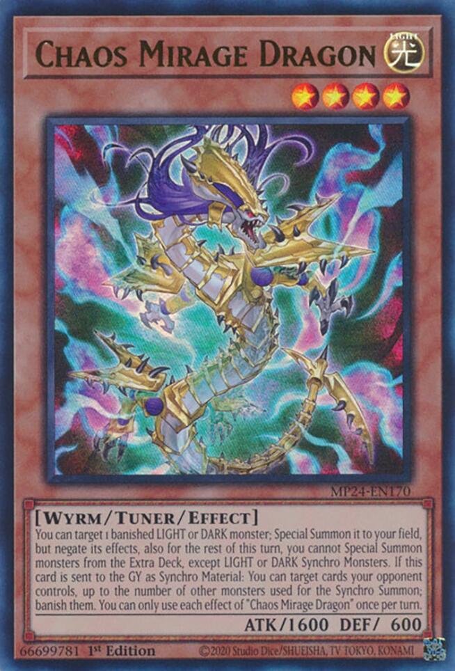 Chaos Mirage Dragon [MP24-EN170] Ultra Rare | Good Games Morley