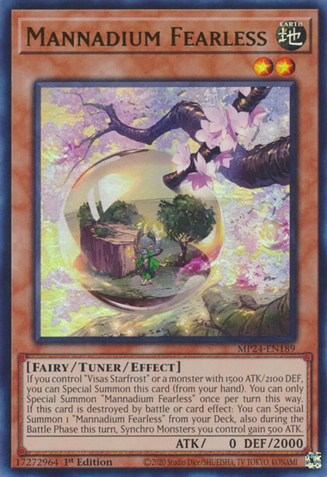 Mannadium Fearless [MP24-EN189] Ultra Rare | Good Games Morley