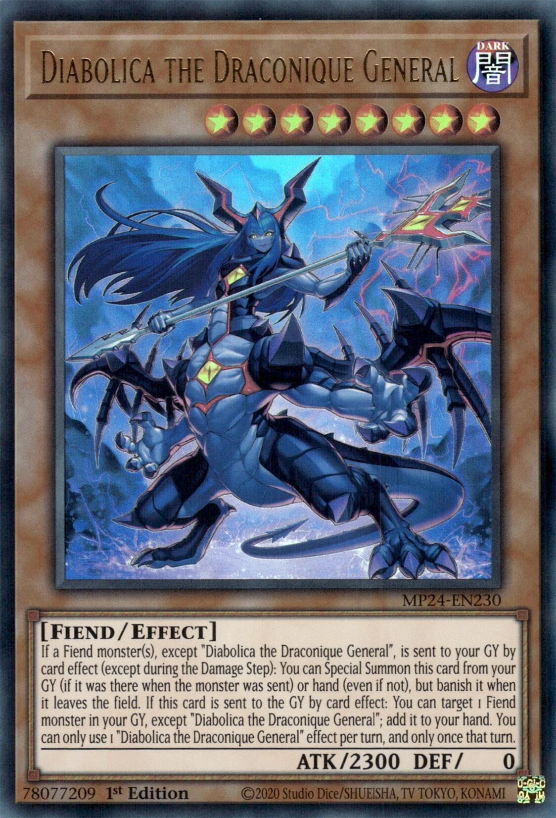 Diabolica the Draconique General [MP24-EN230] Ultra Rare | Good Games Morley