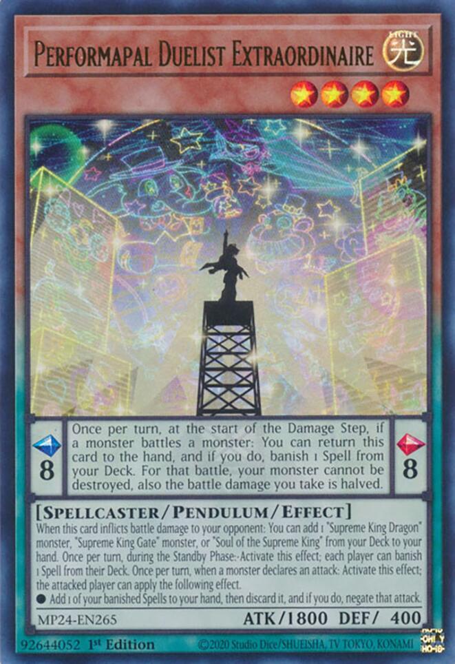 Performapal Duelist Extraordinaire [MP24-EN265] Ultra Rare | Good Games Morley