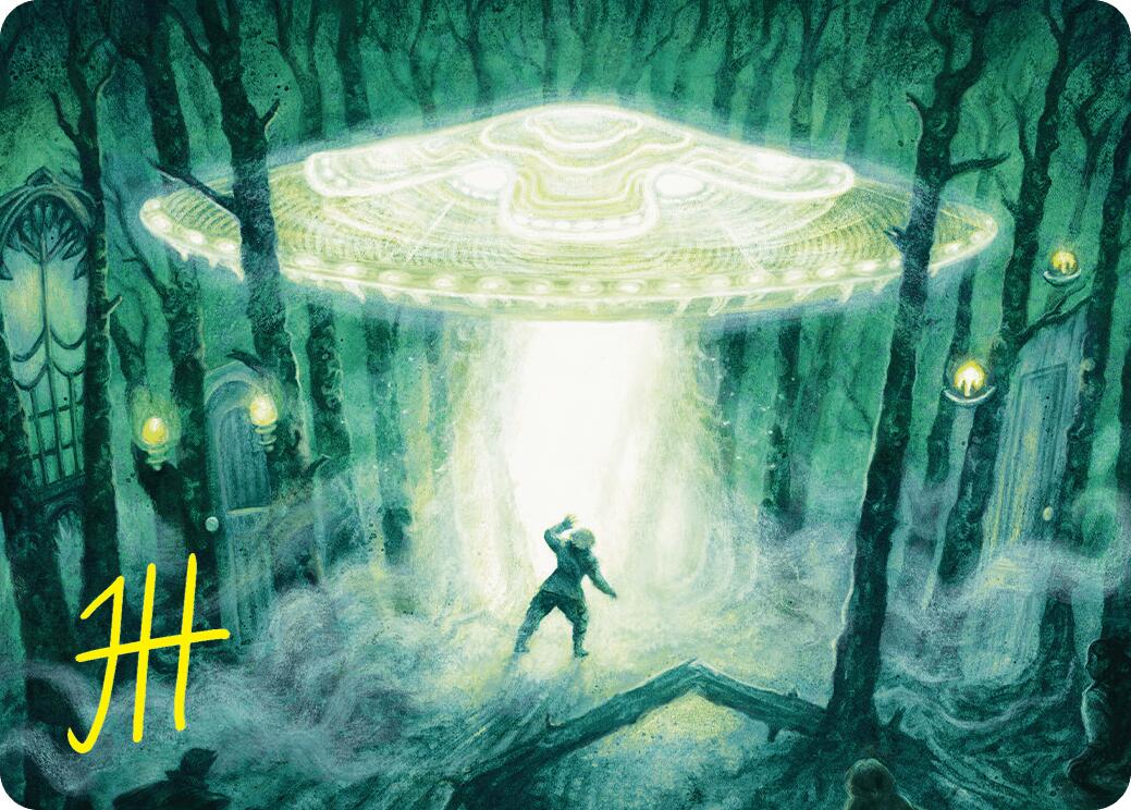 Unidentified Hovership Art Card (Gold-Stamped Signature) [Duskmourn: House of Horror Art Series] | Good Games Morley