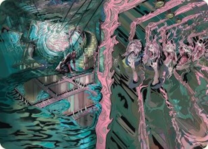 Mirror Room // Fractured Realm Art Card [Duskmourn: House of Horror Art Series] | Good Games Morley