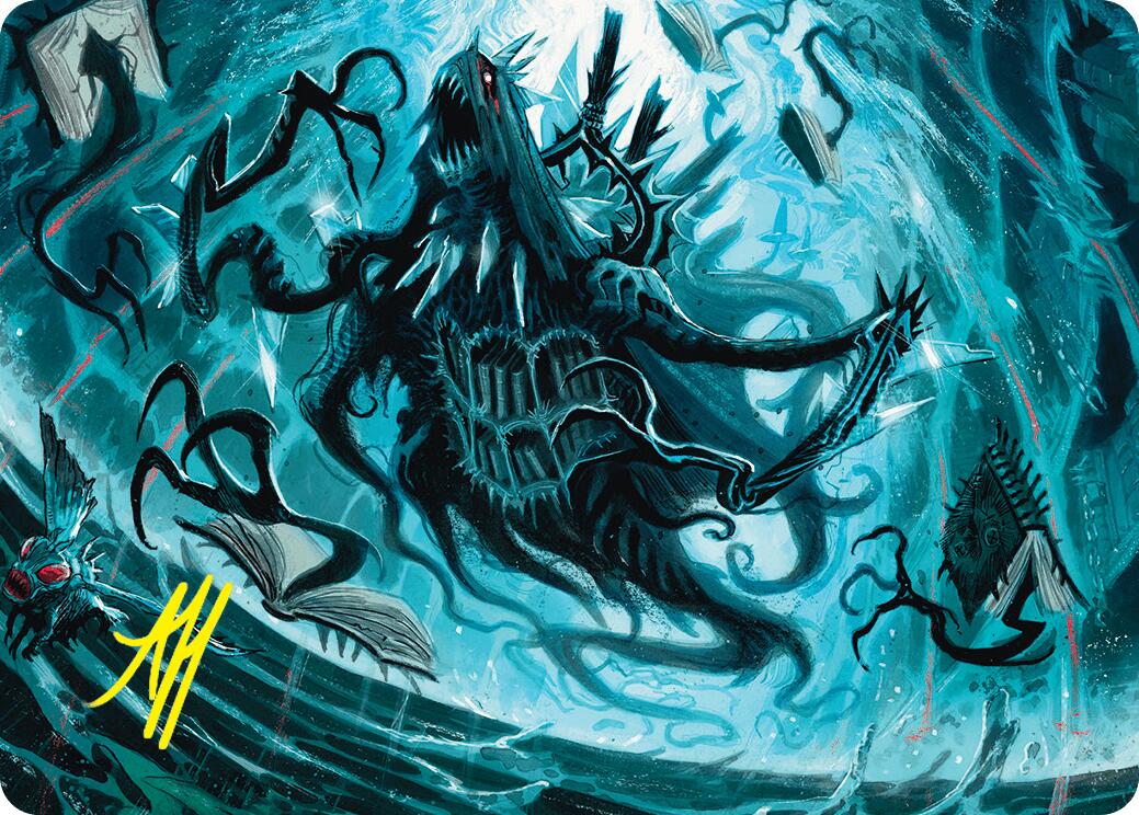 Overlord of the Floodpits Art Card (Gold-Stamped Signature) [Duskmourn: House of Horror Art Series] | Good Games Morley