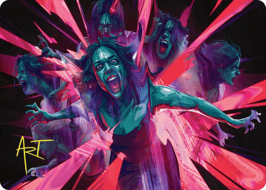 Waltz of Rage Art Card (Gold-Stamped Signature) [Duskmourn: House of Horror Art Series] | Good Games Morley