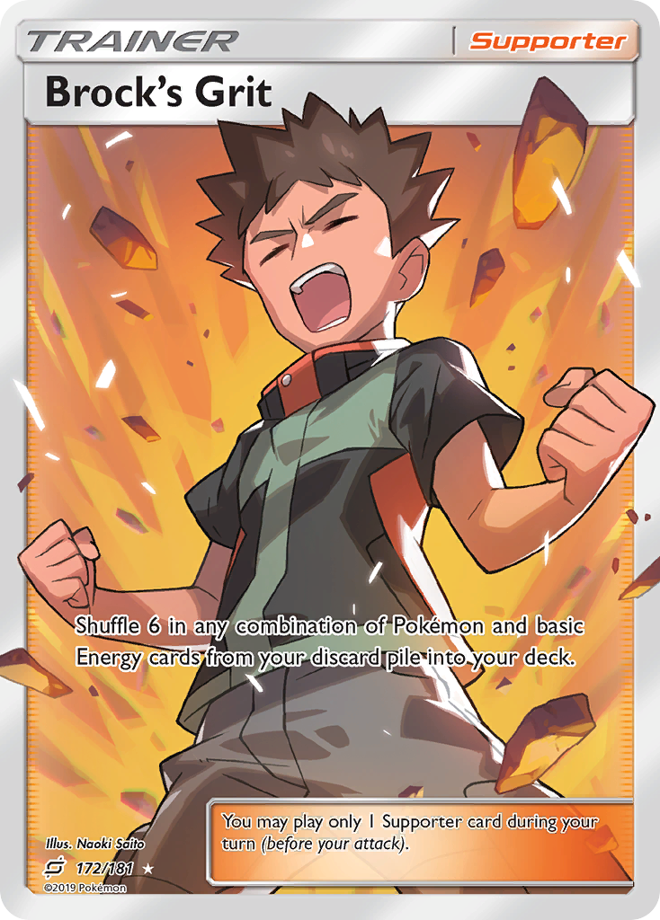 Brock's Grit (172/181) [Sun & Moon: Team Up] | Good Games Morley