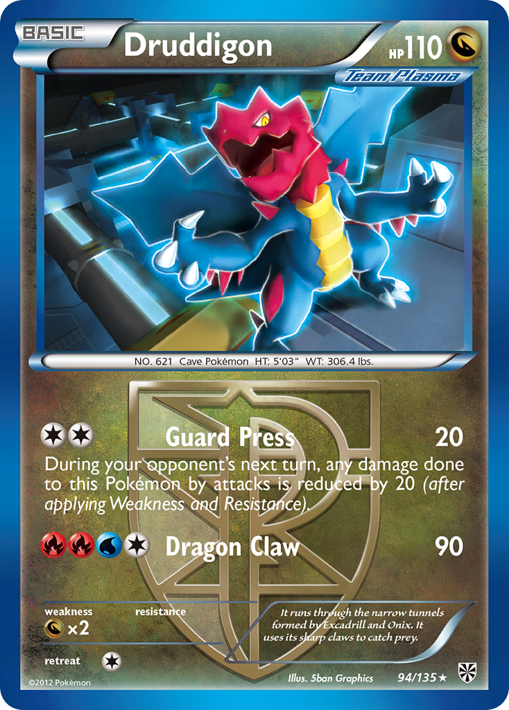 Druddigon (94/135) [Black & White: Plasma Storm] | Good Games Morley