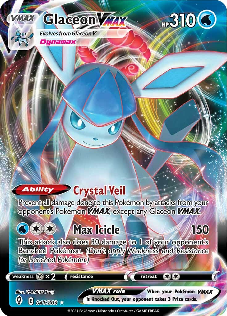 Glaceon VMAX (041/203) [Sword & Shield: Evolving Skies] | Good Games Morley