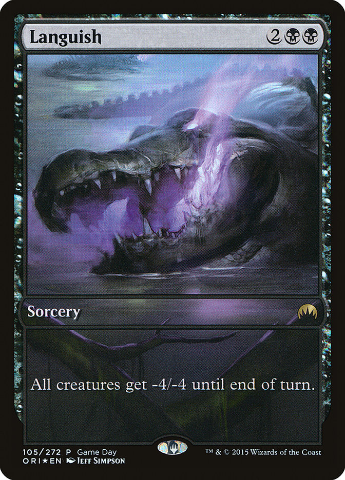 Languish (Game Day) (Full Art) [Magic Origins Promos] | Good Games Morley