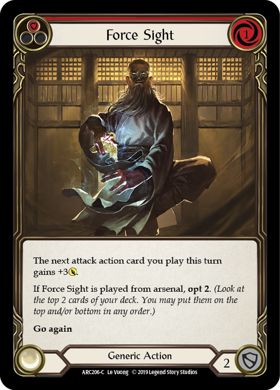 Force Sight (Red) [ARC206-C] (Arcane Rising)  1st Edition Normal | Good Games Morley
