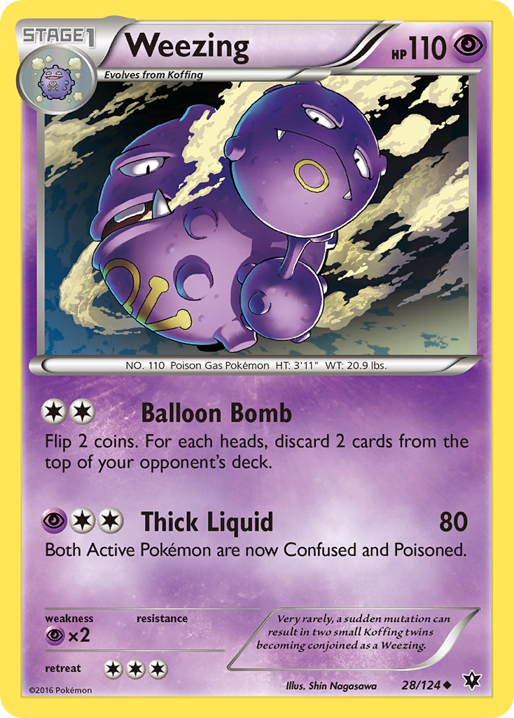 Weezing (28/124) [XY: Fates Collide] | Good Games Morley