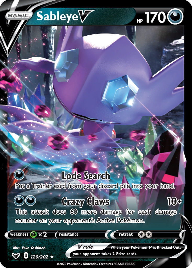 Sableye V (120/202) [Sword & Shield: Base Set] | Good Games Morley