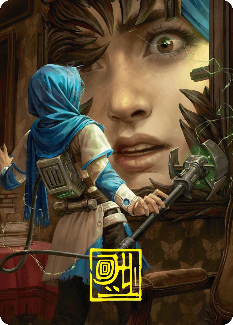 Reality Is Mine to Control Art Card (Gold-Stamped Signature) [Duskmourn: House of Horror Art Series] | Good Games Morley