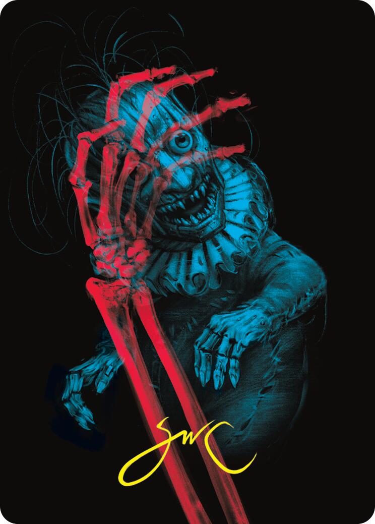 Marvin, Murderous Mimic Art Card (Gold-Stamped Signature) [Duskmourn: House of Horror Art Series] | Good Games Morley