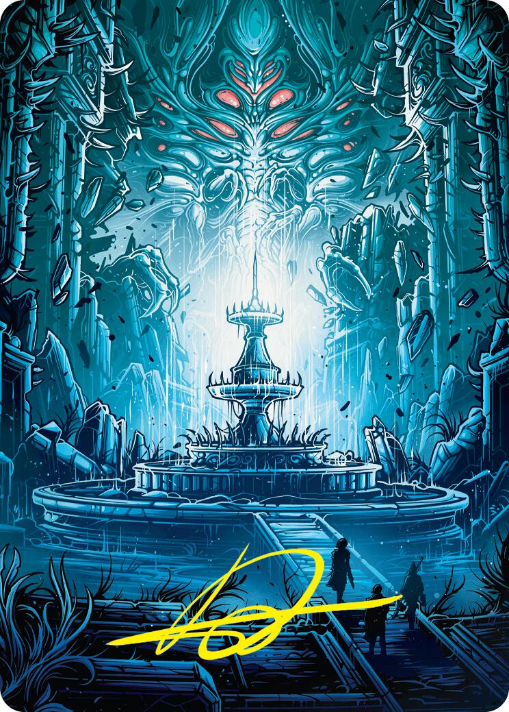 Island Art Card (Gold-Stamped Signature) [Duskmourn: House of Horror Art Series] | Good Games Morley