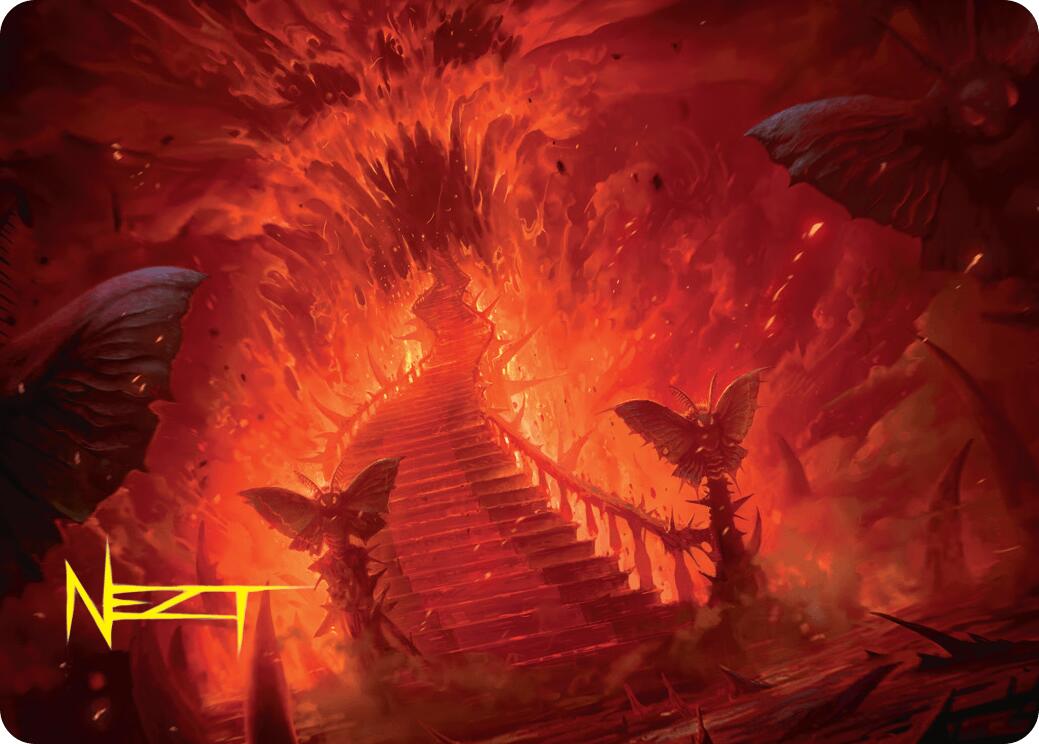 Mountain Art Card (Gold-Stamped Signature) [Duskmourn: House of Horror Art Series] | Good Games Morley