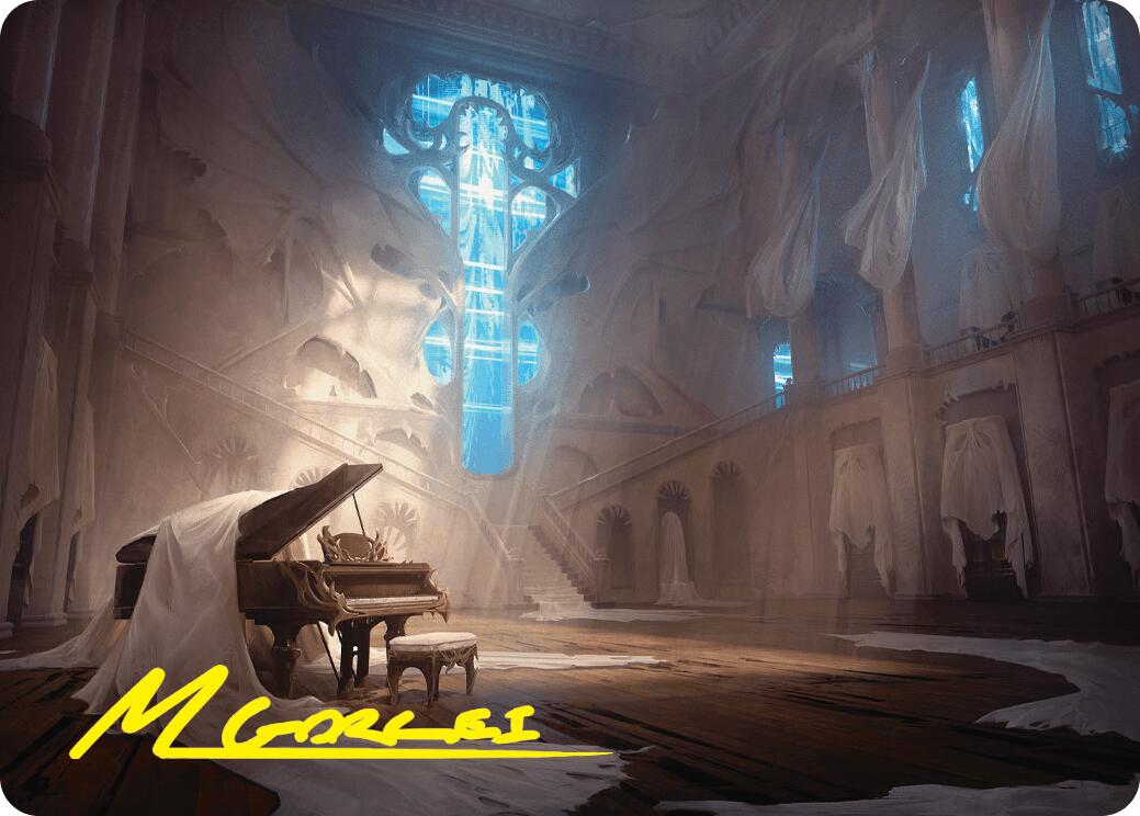 Plains Art Card (Gold-Stamped Signature) [Duskmourn: House of Horror Art Series] | Good Games Morley