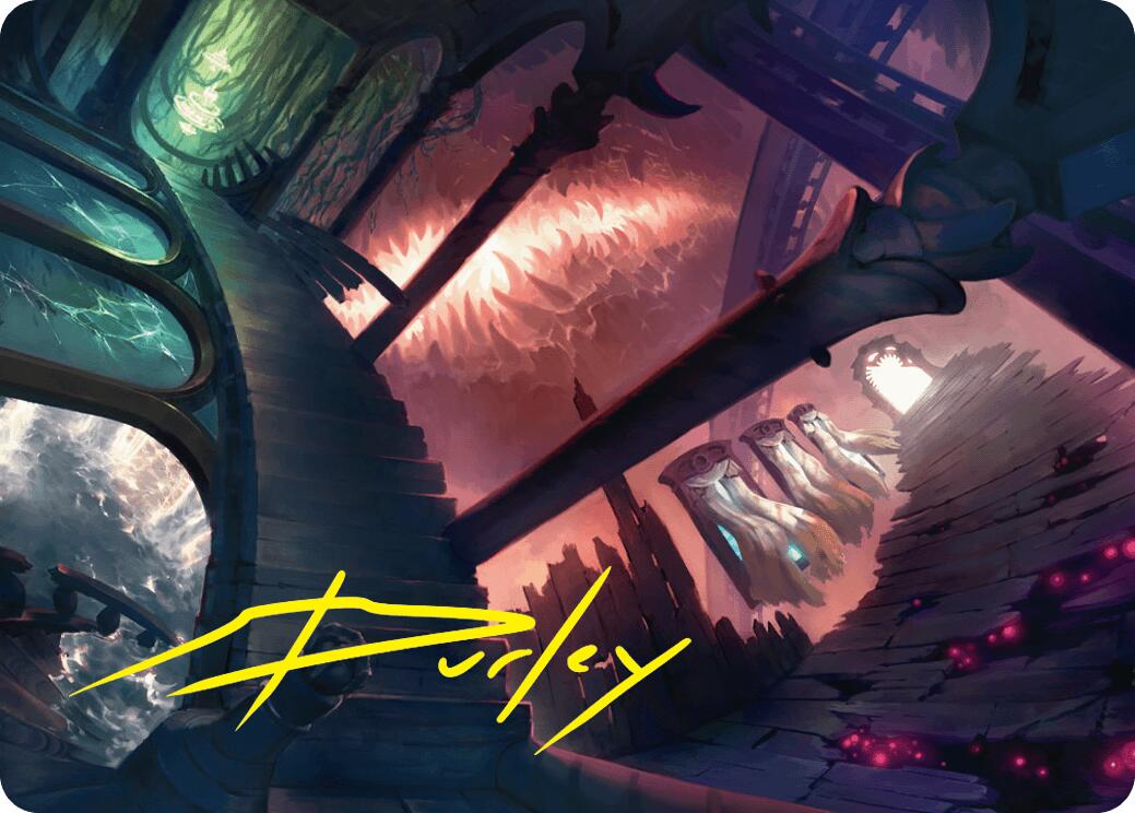 Terramorphic Expanse Art Card (Gold-Stamped Signature) [Duskmourn: House of Horror Art Series] | Good Games Morley