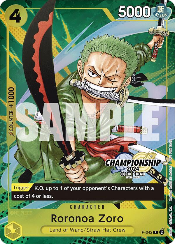 Roronoa Zoro (CS 2024 Event Pack Finalist) [One Piece Promotion Cards] | Good Games Morley