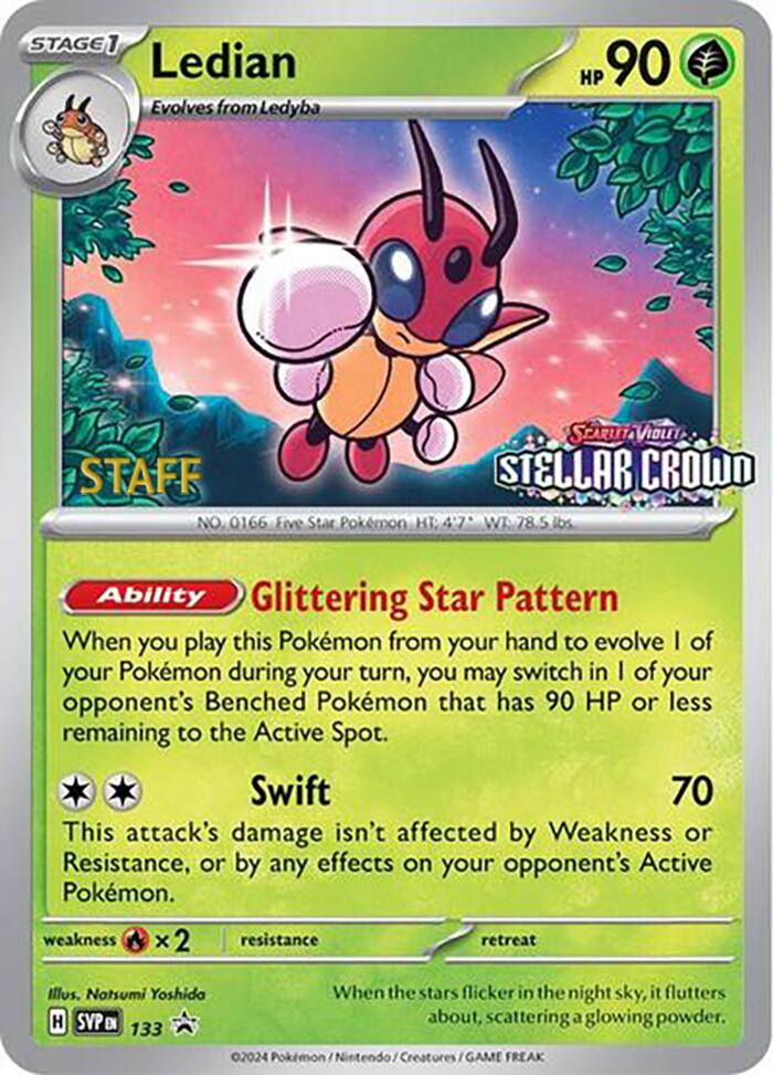 Ledian (133) (Staff Promo) [Scarlet & Violet: Black Star Promos] | Good Games Morley